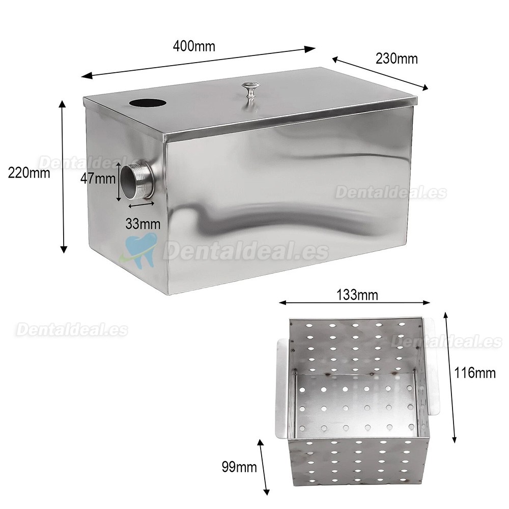 Filtro de Yeso Dental Acero Inoxidable con Sistema de Sedimentaci&oacute;n 5 Capas